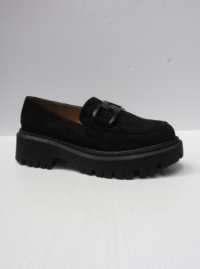Mokasyny damskie na koturnie (36-41) 7911 BLACK