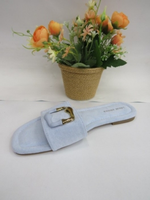 Klapki damskie na płaskim (36-41) 1730 BLUE
