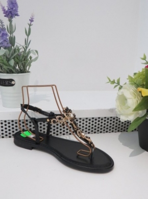 Sandały damskie na płaskim (36-41) 5094 BLACK