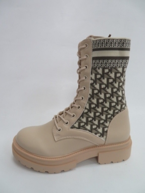 Botki damskie jesienne na płaskim (36-41) 6819 BEIGE