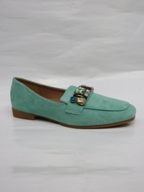 Mokasyny damskie na płaskim (36-41) 3689 GREEN