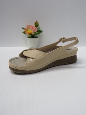Sandały damskie na koturnie (36-41) 7AA231 BEIGE