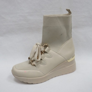 Botki damskie jesienne na koturnie (36-41) H0267 BEIGE