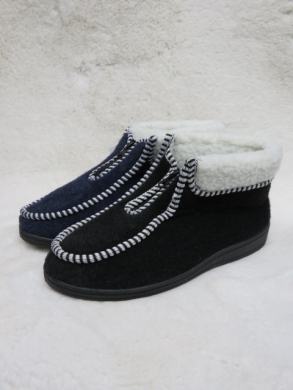 Kapcie męskie ocieplane (41-46) Y03-1 BLACK/NAVY