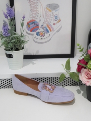 Mokasyny damskie na płaskim (36-41) 7967 PURPLE