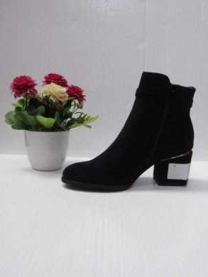 Botki damskie ocieplane na obcasie (36-41) 168-531 BLACK