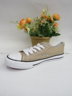 Trampki damskie na płaskim (36-41) 8A07 BEIGE