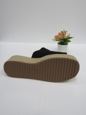 Klapki damskie na koturnie (36-41) 5937 BLACK