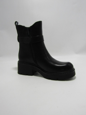 Botki damskie ocieplane na obcasie (36-41) 7525 BLACK