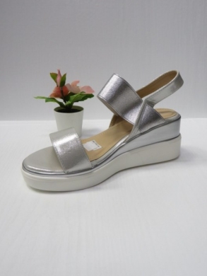 Sandały damskie na koturnie (36-41) B-9061 SILVER
