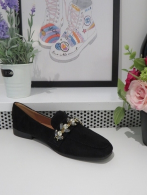 Mokasyny damskie na płaskim (36-41) 7139 BLACK