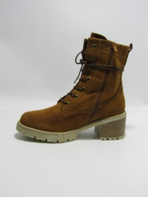 Botki damskie ocieplane na obcasie (36-41) C859 CAMEL