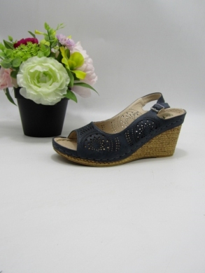 Sandały damskie na koturnie (36-41) 7AA228 NAVY