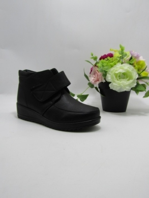 Botki damskie ocieplane na płaskim (36-41) W33-5 BLACK