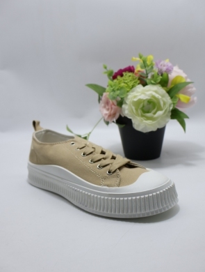 Trampki damskie na płaskim (36-41) RE20 KHAKI