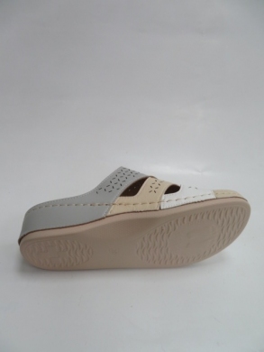 Klapki damskie na płaskim (36-41) 1109 GR/BE/WH