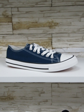 Trampki damskie na płaskim (36-41) 8A07 NAVY