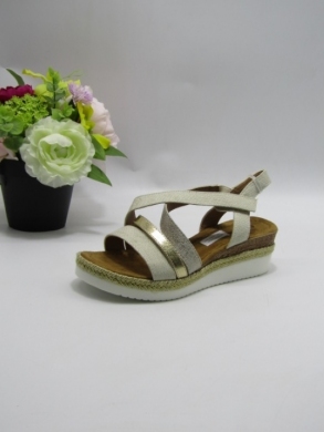 Sandały damskie na koturnie (36-41) F6505 BEIGE