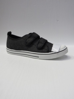 Trampki damskie na płaskim (36-41) 3713-1 BLACK