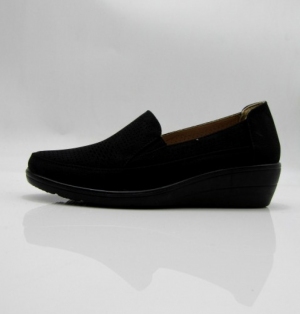 Mokasyny damskie na koturnie (36-41) VR238 BLACK