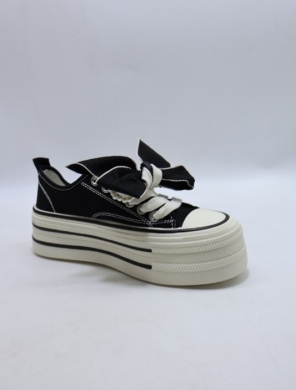 Trampki damskie na płaskim (35-40) BD31 BLACK