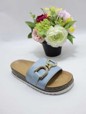 Klapki damskie na płaskim (37-41) 3305-4 BLUE