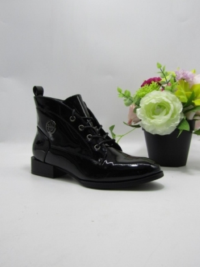 Botki damskie ocieplane na płaskim (36-41) H2406 BLACK