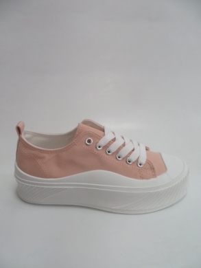 Trampki damskie na płaskim (36-41) LA189 PINK