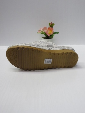Klapki damskie na koturnie (36-41) 7AA2304 SILVER