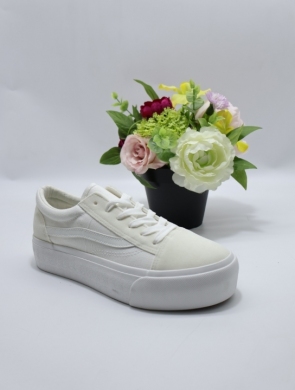 Trampki damskie na płaskim (36-41) 7SP729-LS WH/WHITE