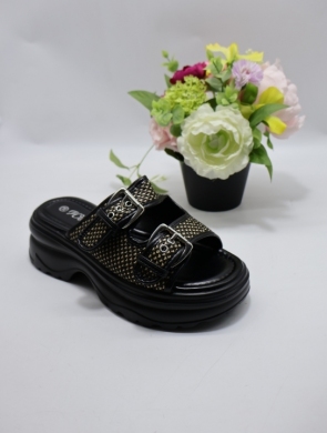 Klapki damskie na płaskim (36-41) BE-628 BLACK
