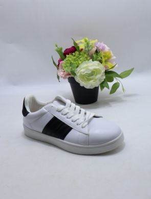 Buty sportowe damskie na płaskim (36-41) D199-3 WH/BL