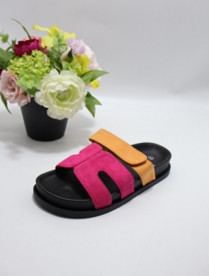 Klapki damskie na płaskim (36-41) LU022 FUSHIA