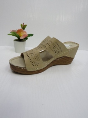 Klapki damskie na koturnie (36-41) S8916 BEIGE