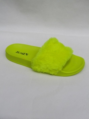 Klapki damskie z futerkiem (36-41) 44525 YELLOW
