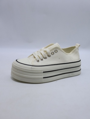 Trampki damskie na płaskim (35-40) BD31 WHITE
