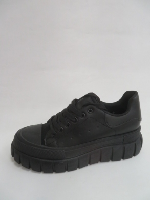 Trampki damskie na płaskim (36-41) A7 ALL BLACK