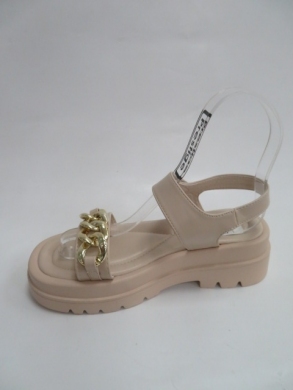 Sandały damskie na koturnie (36-41) K72 BEIGE