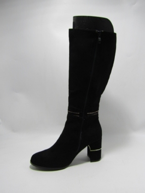 Kozaki damskie ocieplane na obcasie (36-41) XOM-23862 BLACK