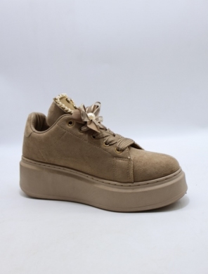 Buty sportowe damskie na płaskim (36-41) GA8813 KHAKI