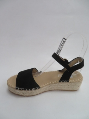 Sandały damskie na koturnie (36-41) QR002 BLACK