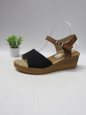 Sandały damskie na koturnie (36-41) HL61691 BLACK/CAMEL