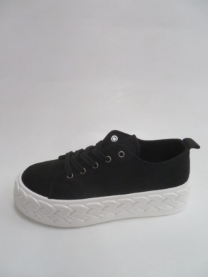 Trampki damskie na płaskim (36-41) RE15 BLACK