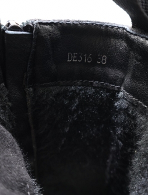 Botki damskie ocieplane na płaskim (36-41) DE316S BLACK