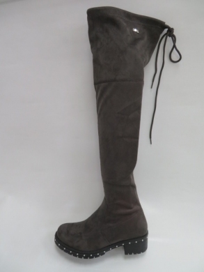 Kozaki damskie jesienne na płaskim (36-41) A308 GREY
