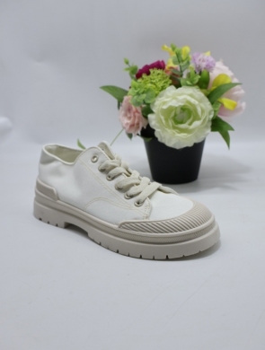 Trampki damskie na płaskim (36-41) BL281 WHITE