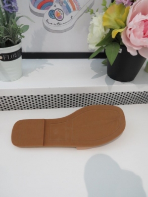 Klapki damskie na płaskim (36-41) LOLA5022 BEIGE