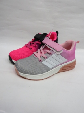 Buty sportowe dziewczęce (31-36) C12-1 GREY/RED