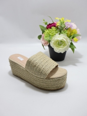 Klapki damskie na płaskim (36-41) BL429 BEIGE