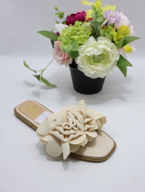 Klapki damskie na płaskim (36-41) BJ718 BEIGE